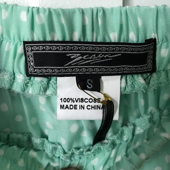 Mint & White Polka Dot Maxi Skirt - Picture 4 of 4